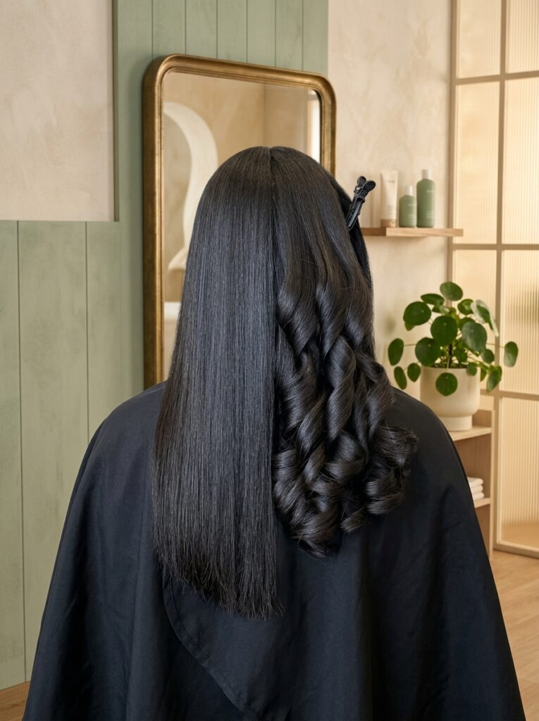 Silk Press in Northport Alabama at Myca Mack Beauty